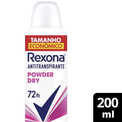 Desodorante Antitranspirante Aerosol Rexona Powder Dry 200ml