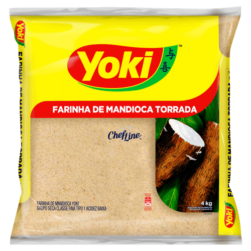 Farinha-de-Mandioca-Tipo-1-Torrada-Yoki-Chef-Line-Pacote-4kg