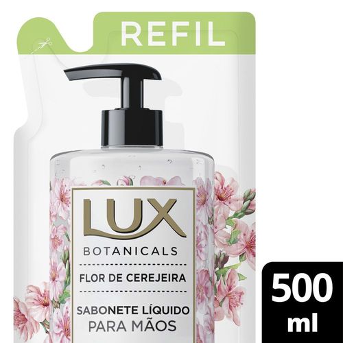 Sabonete Líquido para as Mãos com Glicerina Flor de Cerejeira Lux Botanicals Sachê 500ml Refil Leve Mais Pague Menos