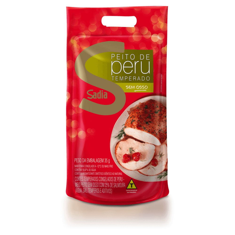 Peito De Peru Congelado Temperado Sem Osso Sadia 900g