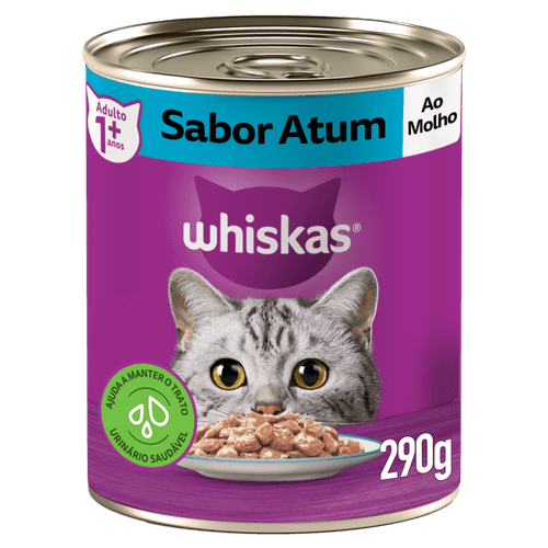 Alimento-Completo-e-Balanceado-para-Gatos-Adultos-Atum-ao-Molho-Whiskas-Lata-290g