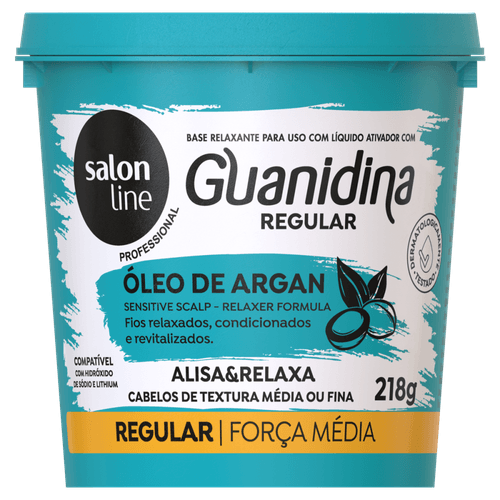 Base-Relaxante-Alisante-Regular-Oleo-de-Argan-Salon-Line-Guanidina-Professional-Pote-218g