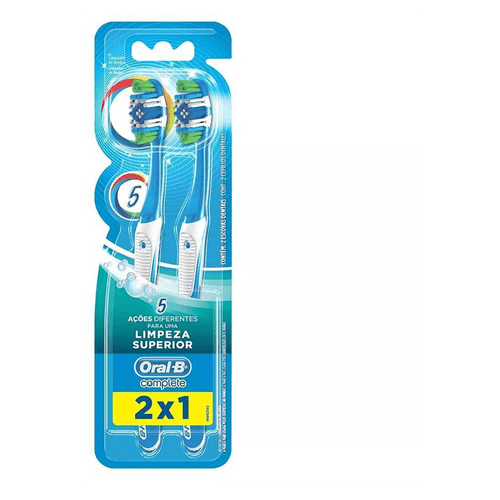 Escova-Dental-Macia-2x1-Oral-B-Complete-Limpeza-Superior-2-Unidades Escova-Dental-Macia-2x1-Oral-B-Complete-Limpeza-Superior-2-Unidades