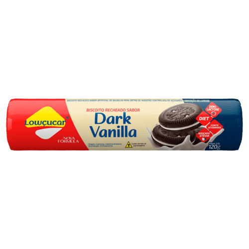 Biscoito-Recheio-Dark-Vanilla-Diet-Zero-Lactose-Zero-Acucar-para-Dietas-de-Ingestao-Controlada-de-Acucares-e-Restricao-de-Lactose-Lowcucar-Pacote-120g