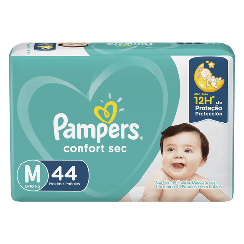 Fralda-Descartavel-Infantil-Pampers-Confort-Sec-M-6-a-10kg-Pacote-44-Unidades