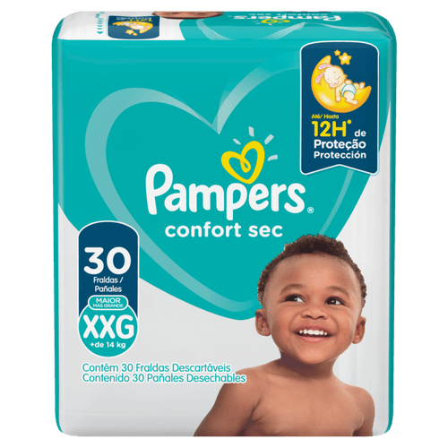 Fralda-Descartavel-Infantil-Pampers-Confort-Sec-XXG---de-14-kg-Pacote-30-Unidades