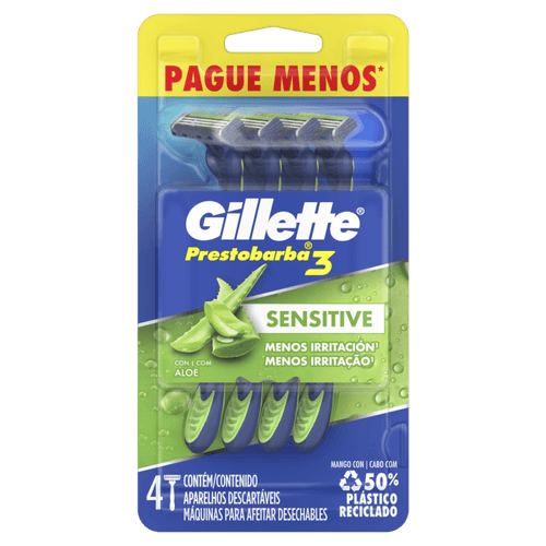 Aparelho-Descartavel-para-Barbear-Gillette-Prestobarba3-Sensitive-4-Unidades-Pague-Menos Aparelho-Descartavel-para-Barbear-Gillette-Prestobarba3-Sensitive-4-Unidades-Pague-Menos