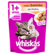 Alimento-para-Gatos-Adultos-Salmao-ao-Molho-Encorpado-Refeicao-Completa-Whiskas-Sache-85g