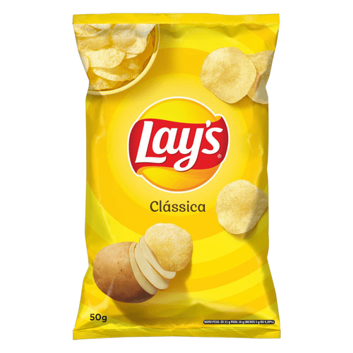 Batata-Frita-Lisa-Classica-Lay-s-Pacote-50g Batata-Frita-Lisa-Classica-Lay-s-Pacote-50g