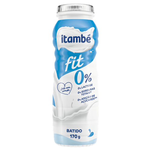 Iogurte-Desnatado-Batido-Zero-Lactose-para-Dietas-com-Restricao-de-Lactose-sem-Adicao-de-Acucar-Itambe-Fit-Frasco-170g