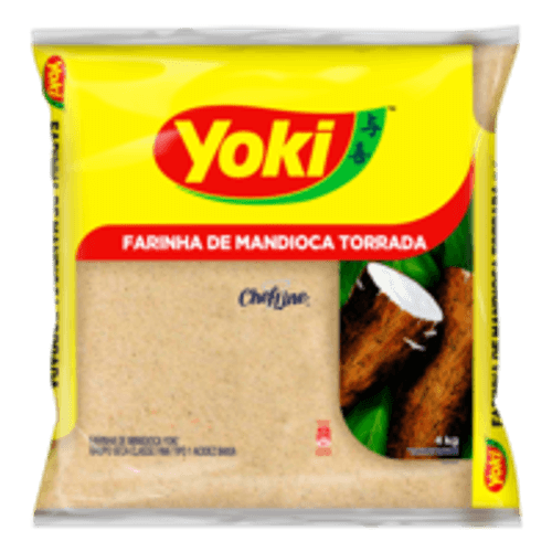 Farinha-de-Mandioca-Tipo-1-Torrada-Yoki-Chef-Line-Pacote-4kg