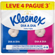 Pack-Lenco-de-Papel-Folha-Tripla-Descartavel-Kleenex-Dia-a-Dia-Pacote-Leve-4-Pague-3-Unidades-de-10-Lencos-Cada