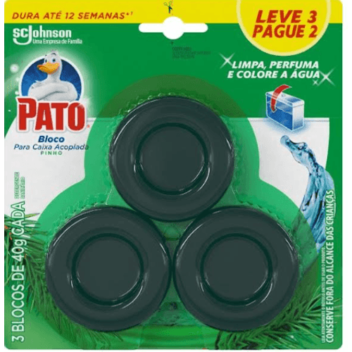 Detergente-Sanitario-Bloco-para-Caixa-Acoplada-Pinho-Pato-40g-Cada-Leve-3-Pague-2-Unidades