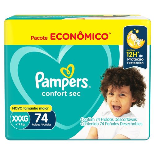 Fralda-Descartavel-Infantil-Pampers-Confort-Sec-XXXG---de-19kg-Pacote-Economico-74-Unidades