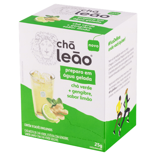 Cha-Misto-de-Cha-Verde-Estevia-com-Gengibre-e-Limao-com-Cha-Verde-Soluvel-Cha-Leao-Caixa-25g-10-Unidades