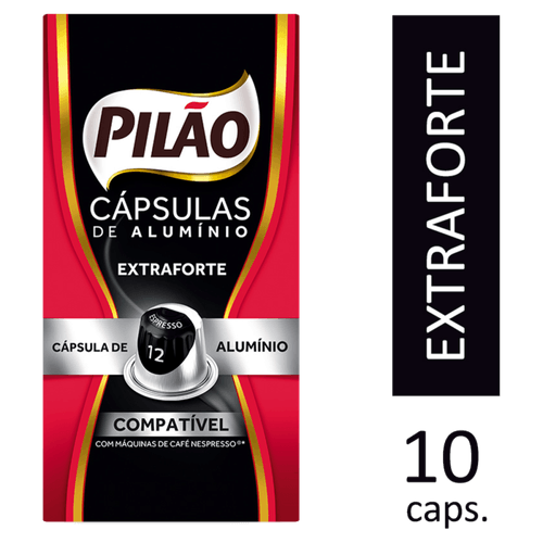 Cafe-em-Capsula-de-Aluminio-Torrado-e-Moido-Espresso-Extraforte-Pilao-Caixa-52g-10-Unidades Cafe-em-Capsula-de-Aluminio-Torrado-e-Moido-Espresso-Extraforte-Pilao-Caixa-52g-10-Unidades