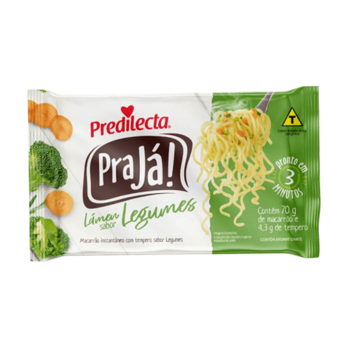 Macarrao-Instantaneo-Lamen-com-Tempero-Legumes-Predilecta-Pra-Ja--Pacote-743g-Sendo-70g-de-Macarrao-e-43g-de-Tempero