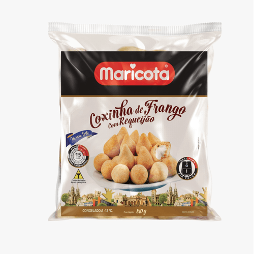 Coxinha-Congelada-Recheio-Frango-com-Requeijao-Maricota-Pacote-810g Coxinha-Congelada-Recheio-Frango-com-Requeijao-Maricota-Pacote-810g