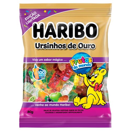 Bala-de-Gelatina-Ursinhos-de-Ouro-Haribo-80g Bala-de-Gelatina-Ursinhos-de-Ouro-Haribo-80g