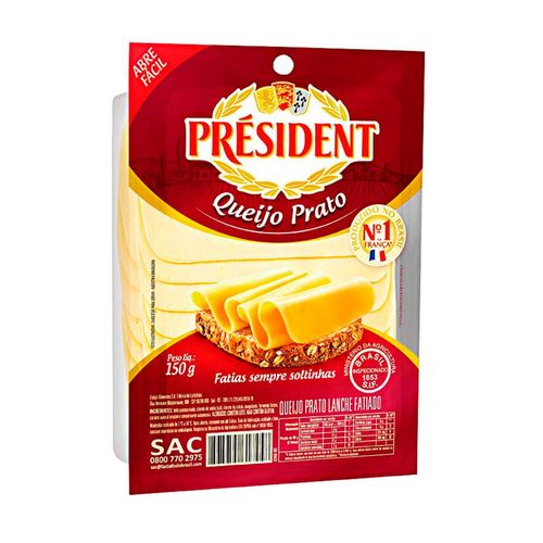 Queijo-Prato-Fatiado-President-150g Queijo-Prato-Fatiado-President-150g