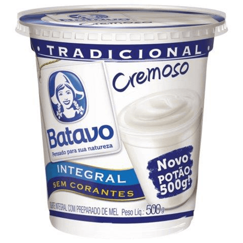 Iogurte-Integral-Cremoso-Natural-Batavo-Pote-450g Iogurte-Integral-Cremoso-Natural-Batavo-Pote-450g