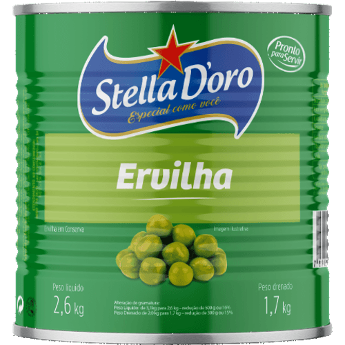 Ervilha-em-Conserva-sem-Adicao-de-Sal-Stella-D-oro-Lata-Peso-Liquido-26kg-Peso-Drenado-17kg