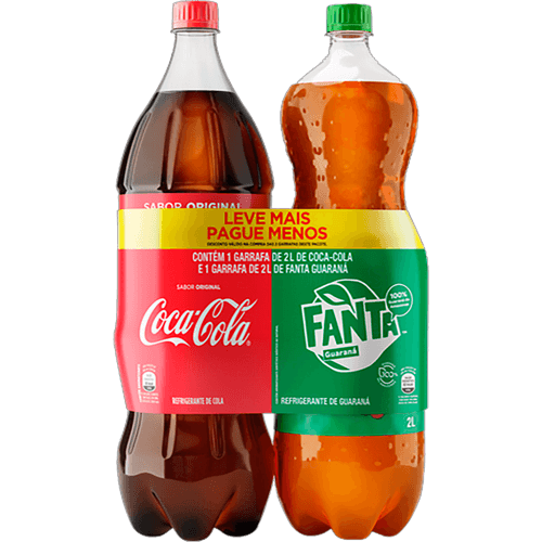 Kit-Refrigerante-Coca-Cola-Original---Fanta-Guarana-2l-Cada-Leve-Mais-Pague-Menos