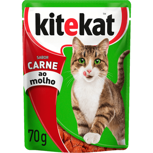 Alimento-Completo-Balanceado-para-Gatos-Adultos-Carne-ao-Molho-Kitekat-Sache-70g