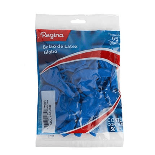 Balao-Azul-Escuro-Latex-Regina-65-Pacote-50-Unidades Balao-Azul-Escuro-Latex-Regina-65-Pacote-50-Unidades