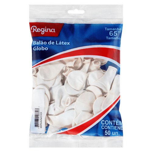 Balao-Regina-Liso-Nº6.5-Pera-Branco-com-50-unidades Balao-Regina-Liso-Nº6.5-Pera-Branco-com-50-unidades