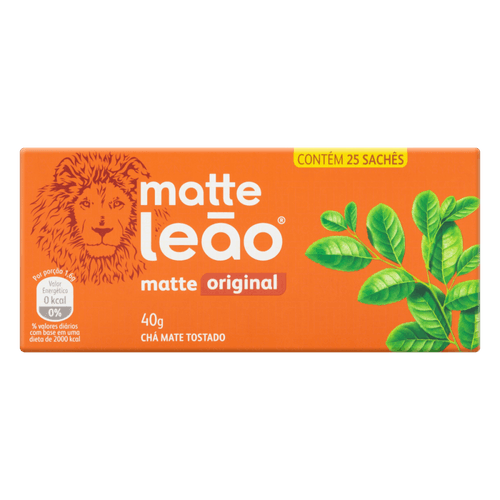 Cha-Mate-Tostado-Original-Matte-Leao-Caixa-40g-25-Unidades Cha-Mate-Tostado-Original-Matte-Leao-Caixa-40g-25-Unidades