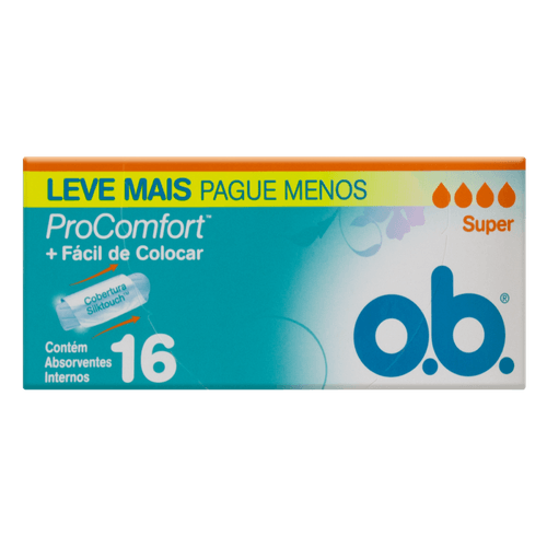 Absorvente-Interno--O.B-Pro-Comfort-Super-16-Unidades-Embalagem-Leve-Mais-Pague-Menos Absorvente-Interno--O.B-Pro-Comfort-Super-16-Unidades-Embalagem-Leve-Mais-Pague-Menos