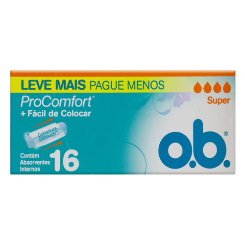 Absorvente-Interno--O.B-Pro-Comfort-Super-16-Unidades-Embalagem-Leve-Mais-Pague-Menos