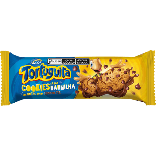 Biscoito-Cookie-Baunilha-com-Gotas-de-Chocolate-Tortuguita-Pacote-60g