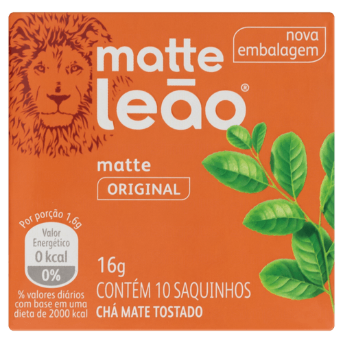 Cha-Mate-Tostado-Original-Matte-Leao-Caixa-16g-10-Unidades Cha-Mate-Tostado-Original-Matte-Leao-Caixa-16g-10-Unidades