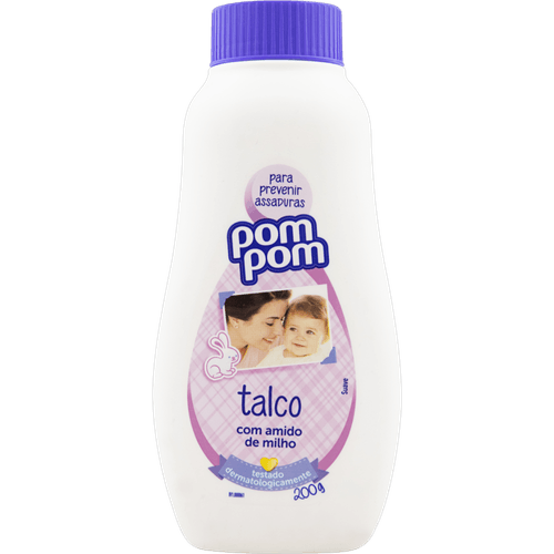 Talco-com-Amido-de-Milho-Pom-Pom-Frasco-200g