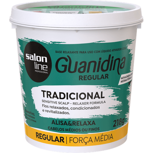 Guanidina-Tradicional-Regular-Alisa-e-Relaxa-Salon-Line-218gr