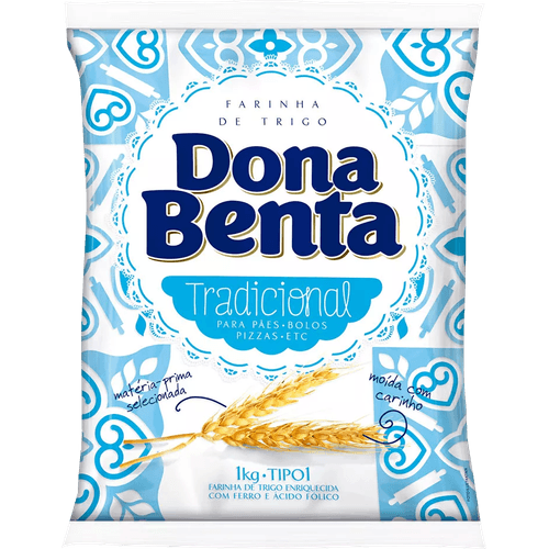 Farinha-de-Trigo-Enriquecida-com-Ferro-e-Acido-Folico-Tipo-1-Tradicional-Dona-Benta-Pacote-1kg Farinha-de-Trigo-Enriquecida-com-Ferro-e-Acido-Folico-Tipo-1-Tradicional-Dona-Benta-Pacote-1kg