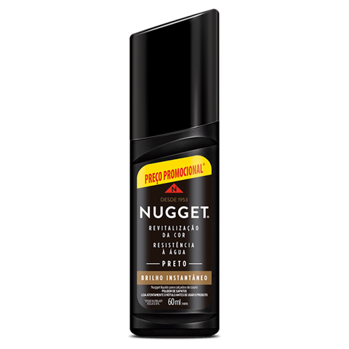 Polidor-de-Sapato-Liquido-para-Calcados-de-Couro-Preto-Nugget-Frasco-60ml-Preco-Promocional Polidor-de-Sapato-Liquido-para-Calcados-de-Couro-Preto-Nugget-Frasco-60ml-Preco-Promocional