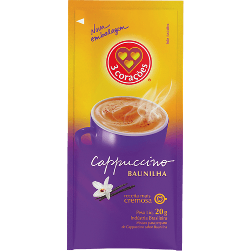 Mistura-para-Preparo-de-Cappuccino-Soluvel-de-Baunilha-3-Coracoes-Sache-20g