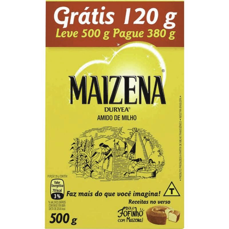 Amido de Milho Maizena 500g Leve 500g Pague 380g
