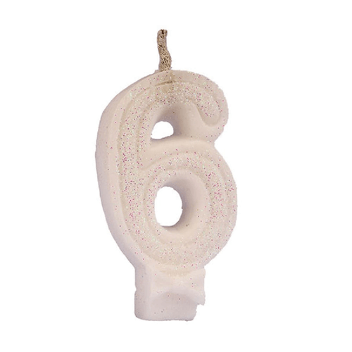 Vela-de-Aniversario-Regina-Super-Glitter-Branca-Nº-6-Unidade Vela-de-Aniversario-Regina-Super-Glitter-Branca-Nº-6-Unidade