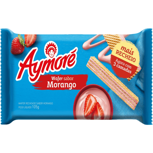 Biscoito-Wafer-com-Recheio-de-Morango-Aymore-Pacote-105g