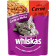 Alimento-para-Gatos-Adultos-Carne-ao-Molho-Encorpado-Refeicao-Completa-Whiskas-Sache-85g