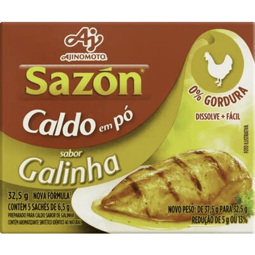 Caldo-em-Po-Galinha-Sazon-Caixa-325g Caldo-em-Po-Galinha-Sazon-Caixa-325g