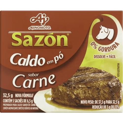 Caldo-em-Po-Carne-Sazon-Caixa-325g Caldo-em-Po-Carne-Sazon-Caixa-325g