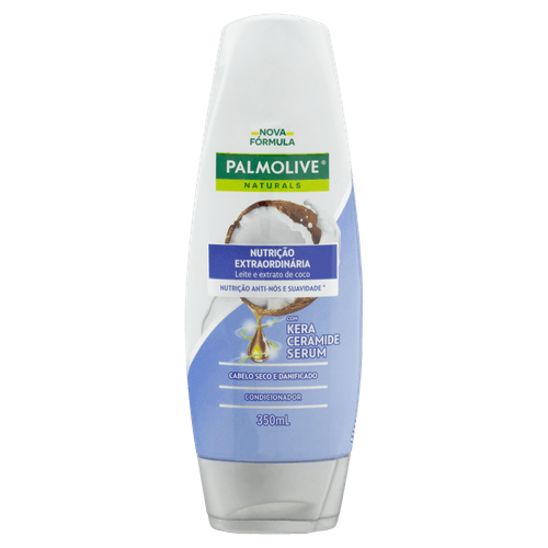 Condicionador-Leite-e-Extrato-de-Coco-com-Kera-Ceramide-Serum-Palmolive-Naturals-Nutricao-Extraordinaria-Frasco-350ml