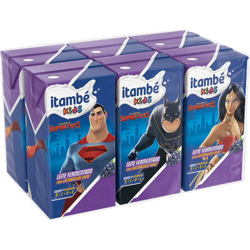 Leite-Fermentado-Desnatado-com-Preparado-de-Uva-Justice-League-Itambe-Kids-Caixa-6-Unidades-de-80g-Cada