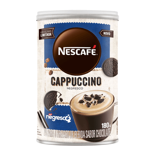 Cappuccino-Soluvel-Chocolate-Negresco-Nescafe-Lata-180g-Edicao-Limitada Cappuccino-Soluvel-Chocolate-Negresco-Nescafe-Lata-180g-Edicao-Limitada