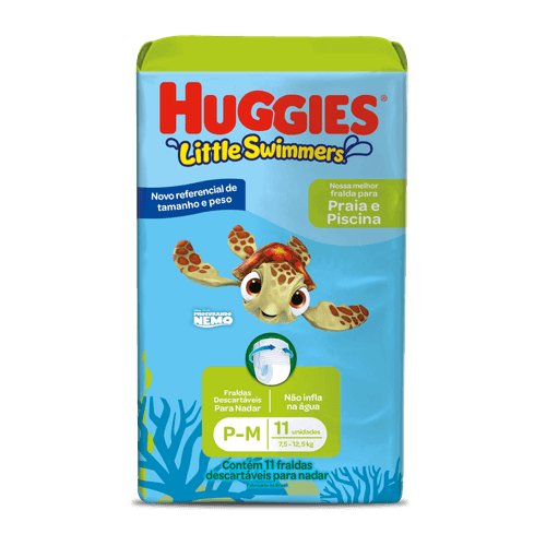 Fralda-Descartavel-Infantil-Praia---Piscina-Huggies-Little-Swimmers-M-9-a-125kg-Pacote-11-Unidades